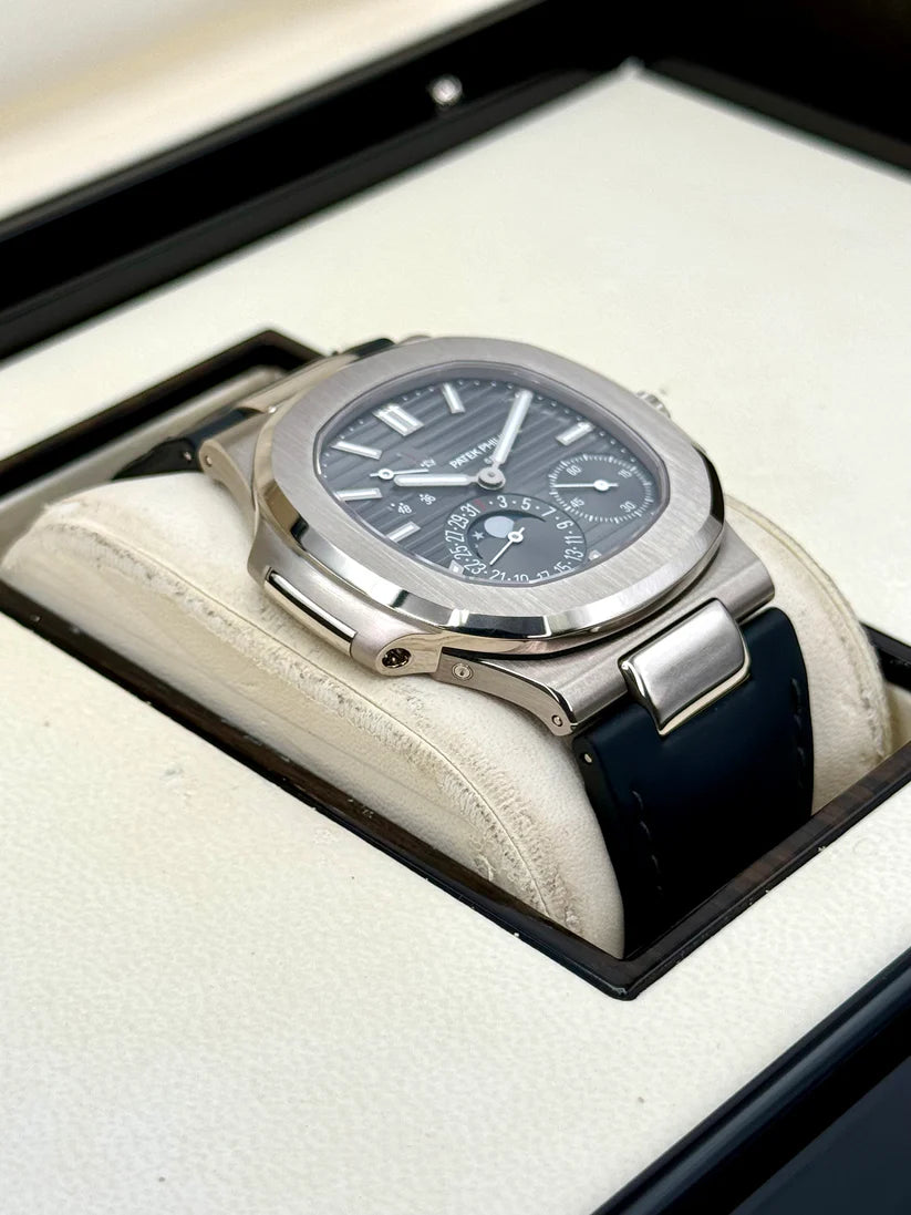 PP Nautilus Samlet 100% 40mm 5712G Hvidguld Grå Skive