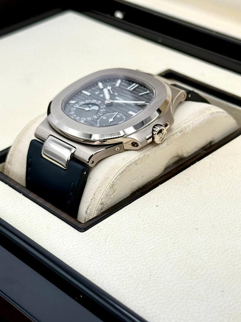 PP Nautilus Samlet 100% 40mm 5712G Hvidguld Grå Skive