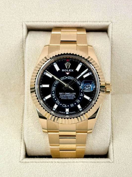 Sky-Dweller Assembled 42mm 336938 Yellow Gold Oyster Black Dial