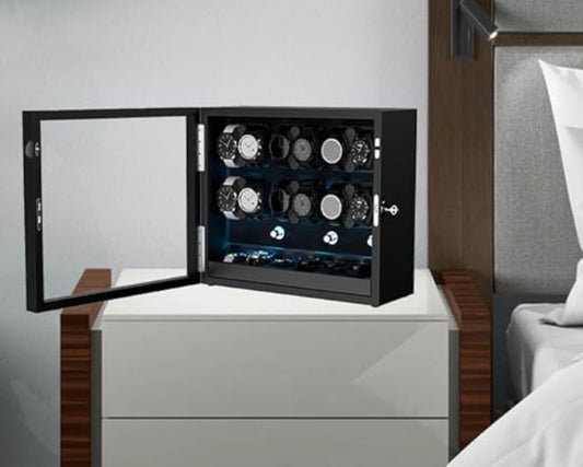 Automatic Watch Winder Black 12 Watches