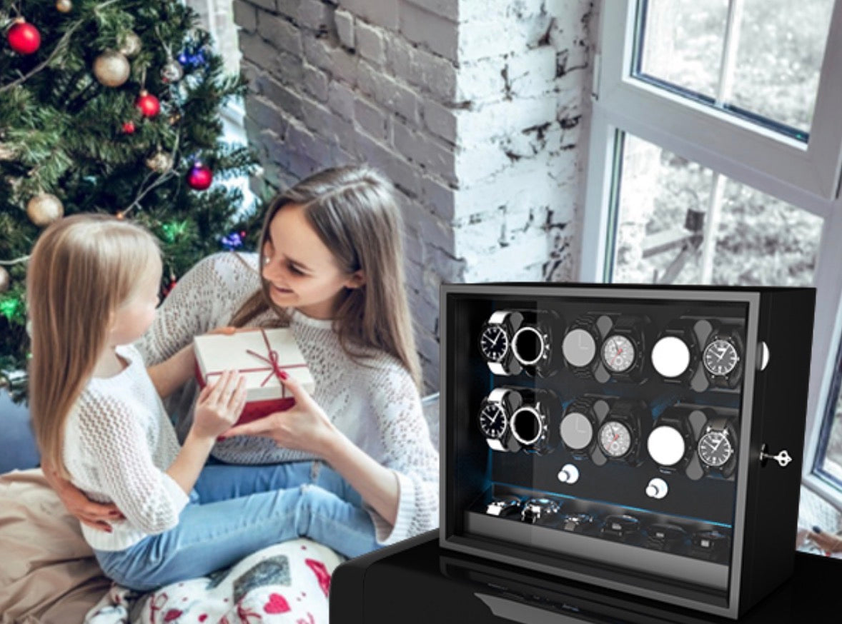 Automatische horlogewinder zwart 12 horloges