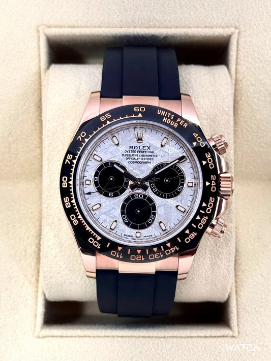Daytona Assembled 40mm 116515LN Rose-Plated Oysterflex Meteorite Dial