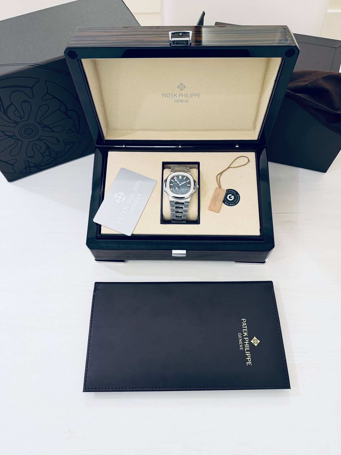 PP Nautilus Samlet 100% 40mm 5712/1A-010 Rustfrit Stål Blåt Urskive