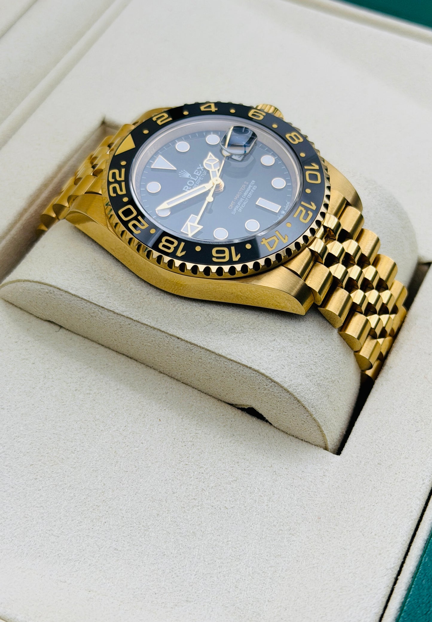 GMT-Master II Assemblato (100) 40mm 126718GRNR Acciaio placcato oro giallo Jubilee Quadrante nero