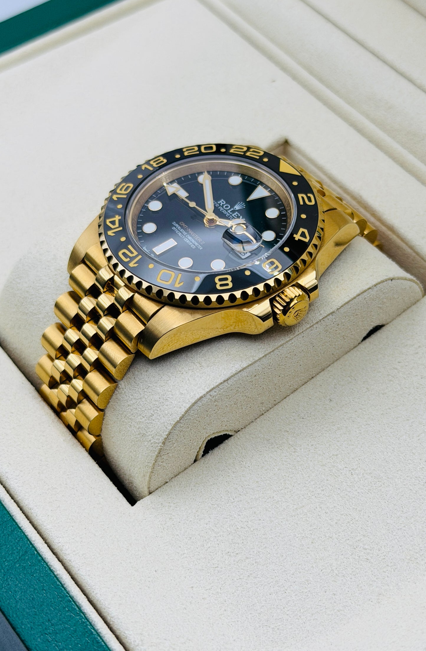 GMT-Master II Assemblato (100) 40mm 126718GRNR Acciaio placcato oro giallo Jubilee Quadrante nero