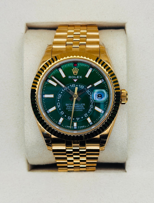 Sky-Dweller Assembled 42mm 336938 Yellow Gold Jubilee Green Dial