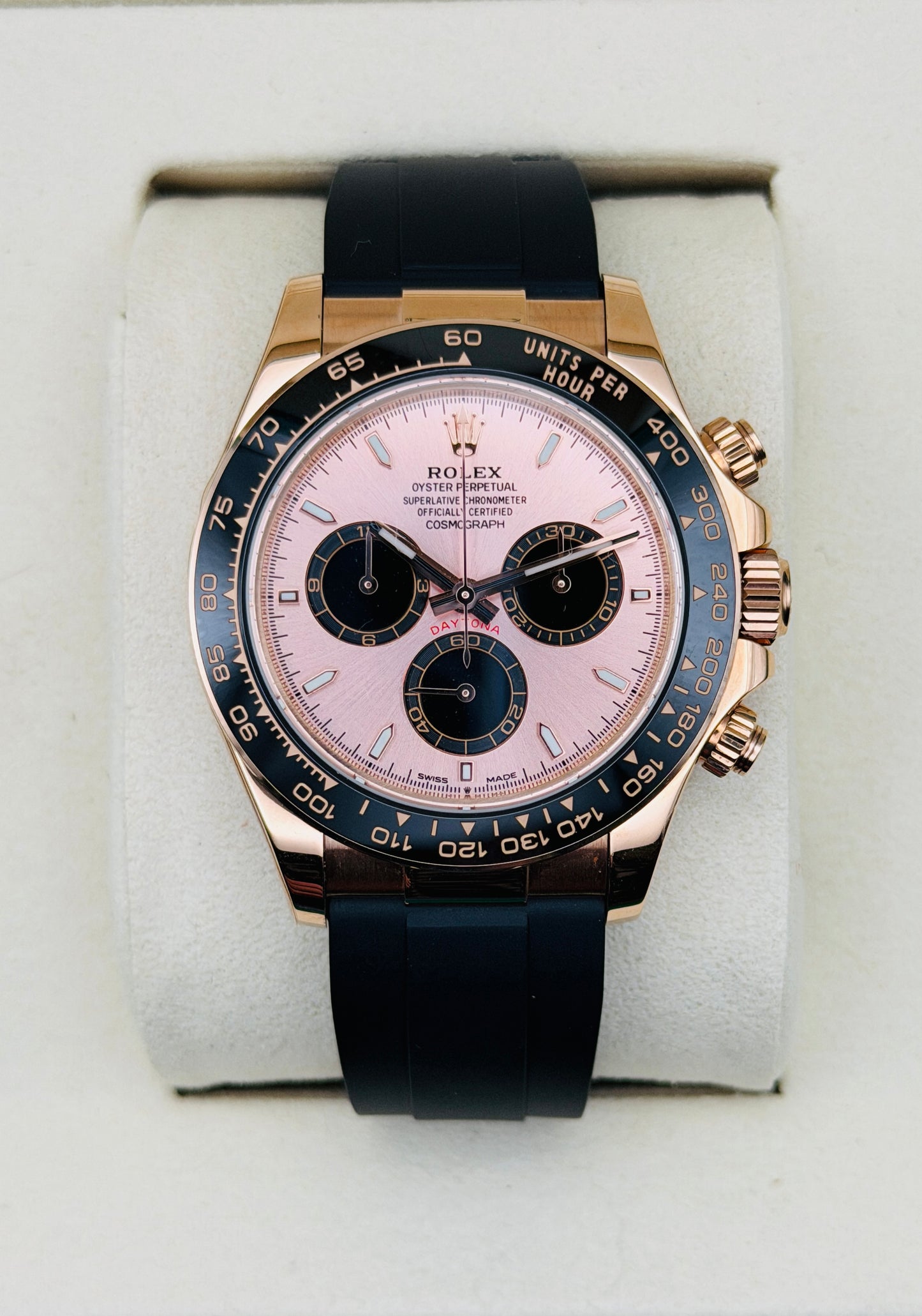 NEW 2025 Daytona Assembled 90% 40mm 126515LN Rose Gold Oysterflex Sundust Dial