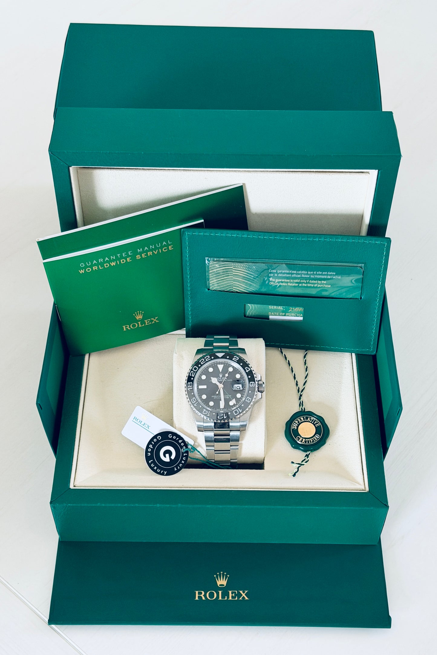 GMT-Master II Assemblé (100) "Bruce Wayne" 40mm 126710GRNR Cadran Noir Oyster