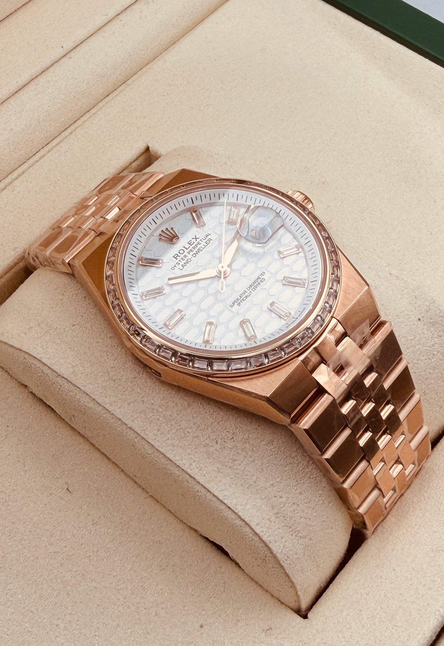 NUOVO 2025 Land-Dweller 90% 36 mm placcato oro Diamante Moissanite
