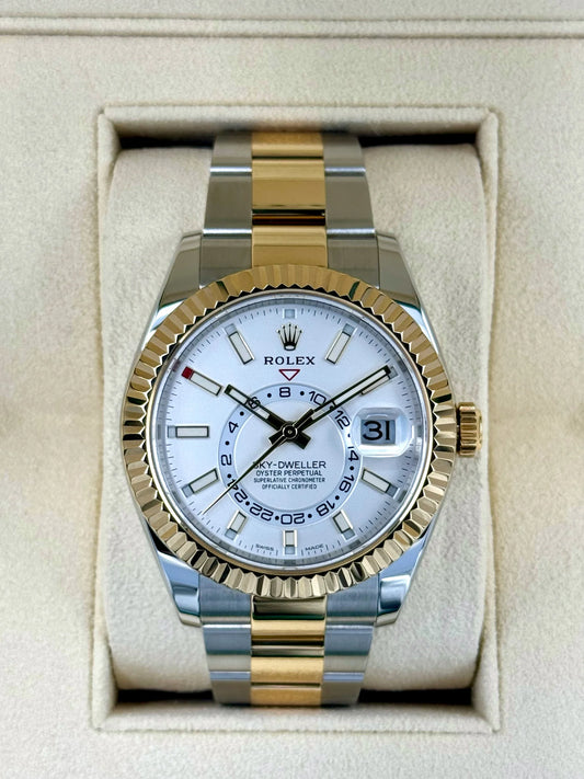 Sky-Dweller Assembled 42mm 326933 Two-Tone Oyster White Dial