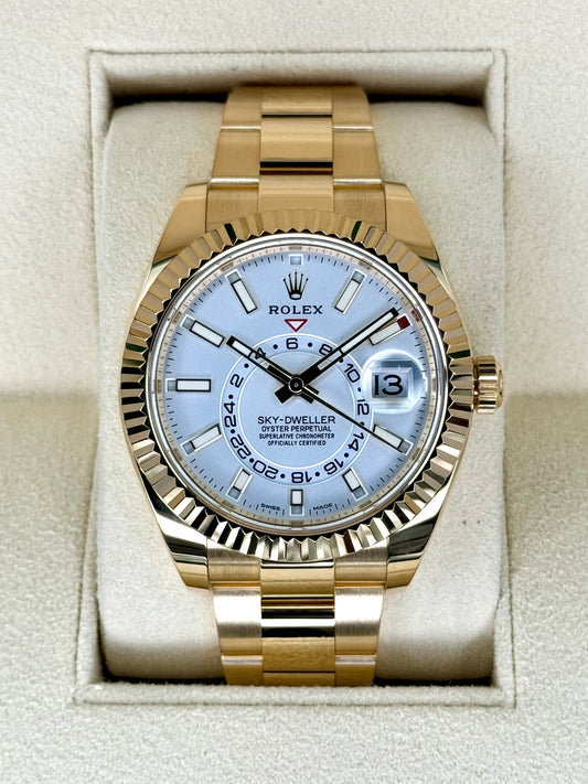 Sky-Dweller Assembled 42mm 326938 18K Yellow Gold Oyster White Dial