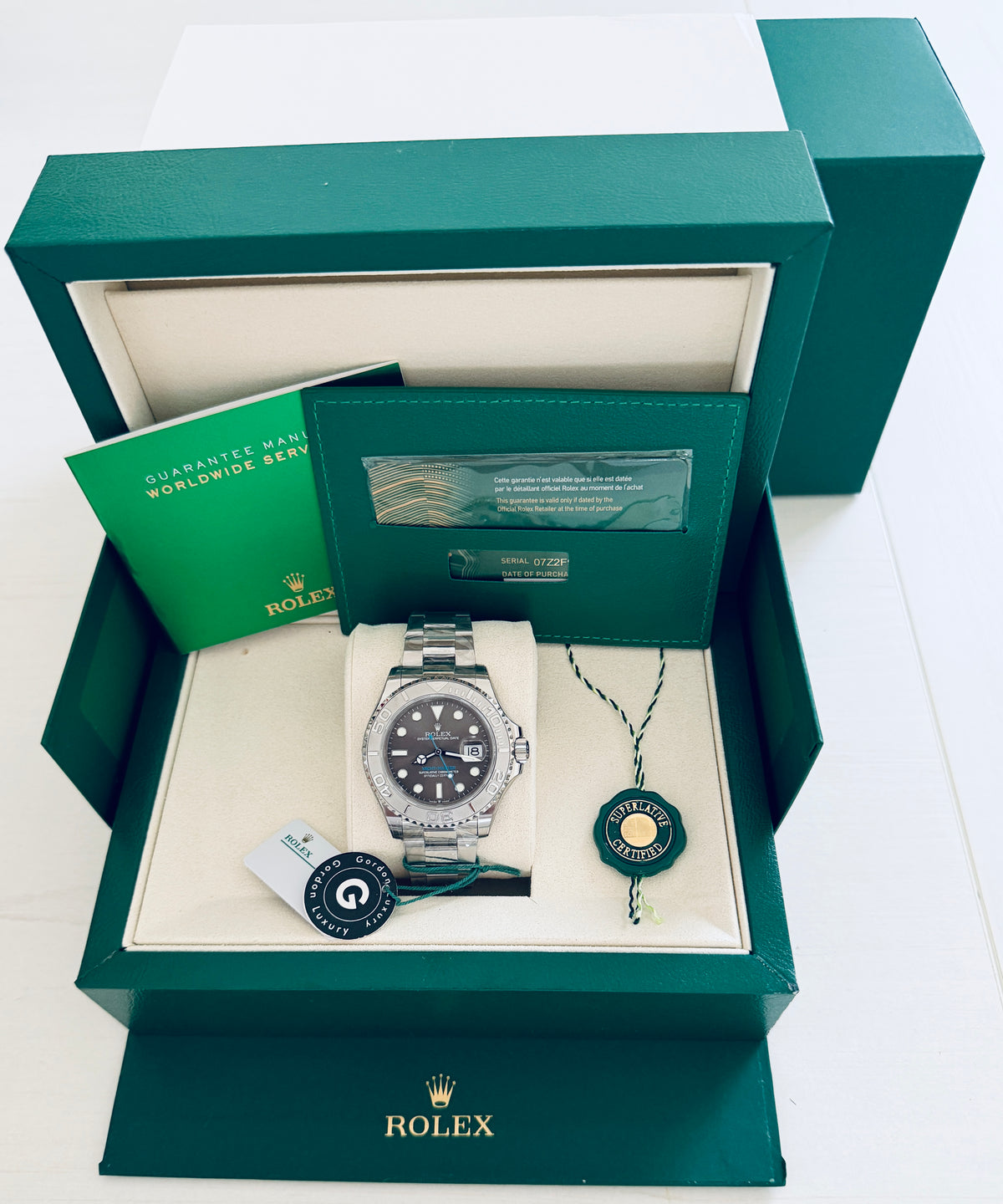 Yacht-Master Assemblato (100) 40mm 126622 Acciaio Inossidabile Quadrante Rodio