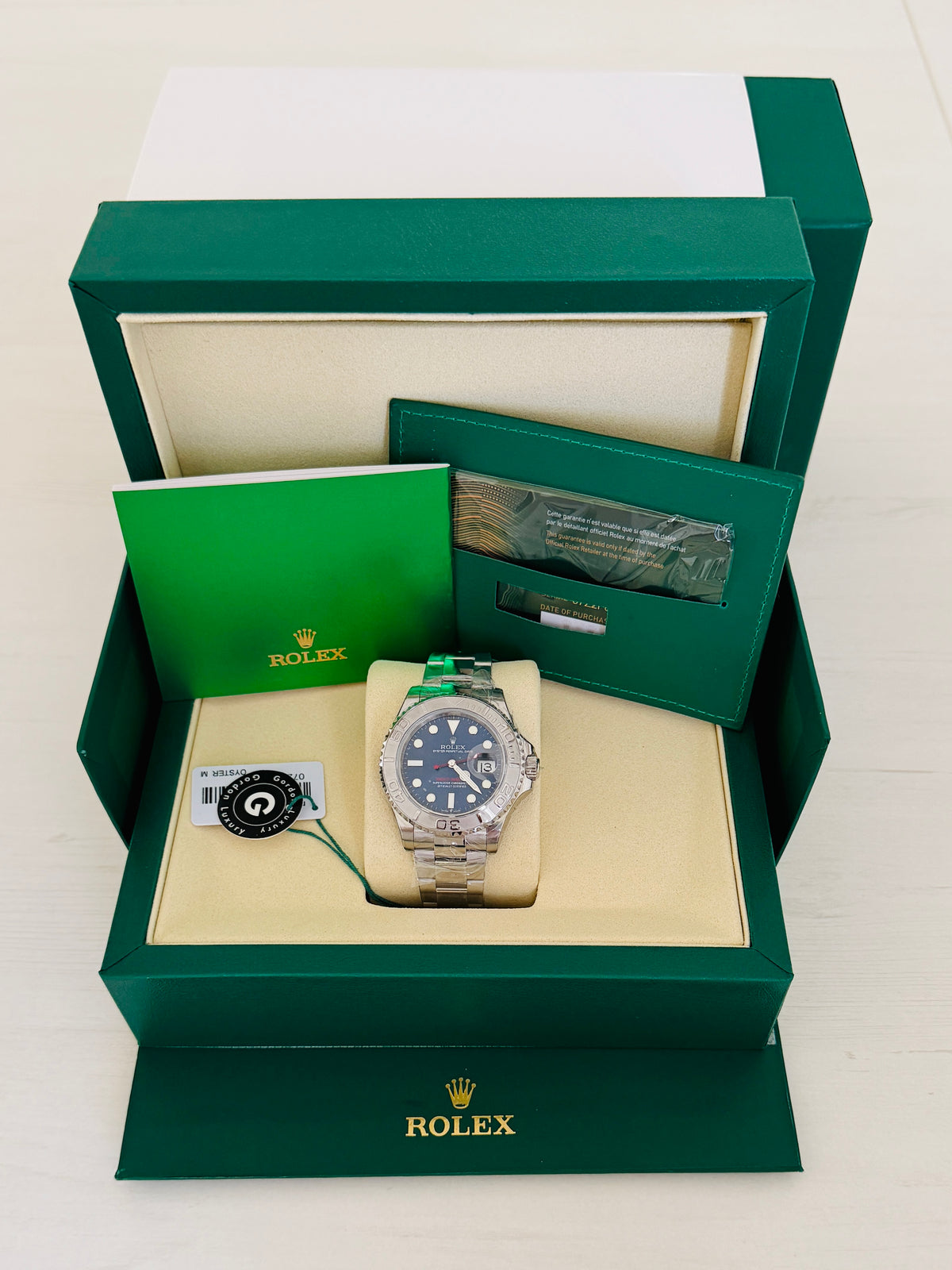 NOUVEAU 2024 Yacht-Master Assemblé (100) 40mm 126622 Acier Inoxydable Cadran Bleu