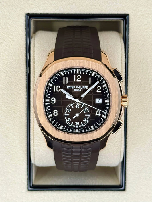 PP Assembled 90% 5968R Aquanaut Chronograph Rose Steel
