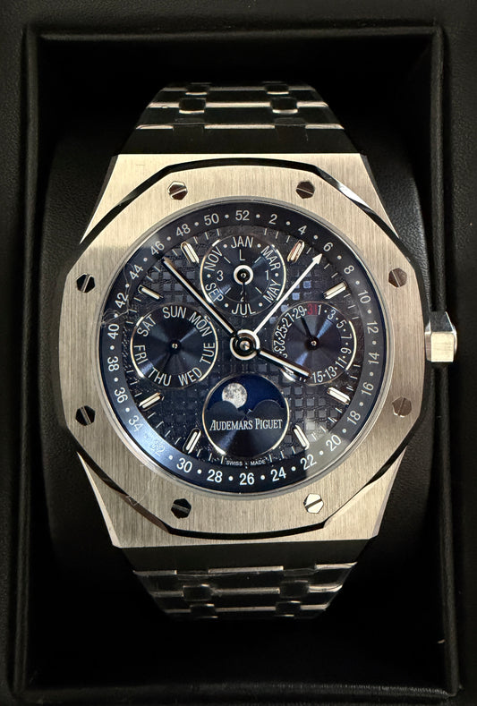 AP Assembled Royal Oak Perpetual Calendar 41mm “Full Brick” 26574ST blue dial