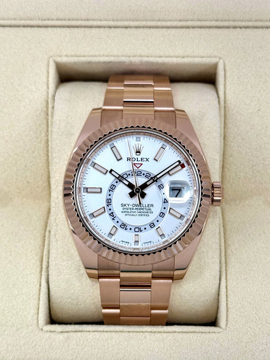Sky-Dweller Assembled 42mm 326935 Rose Gold White Dial