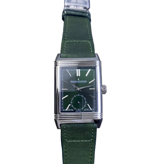 Jaeger-LeCoultre Reverso Duoface steel white green dial