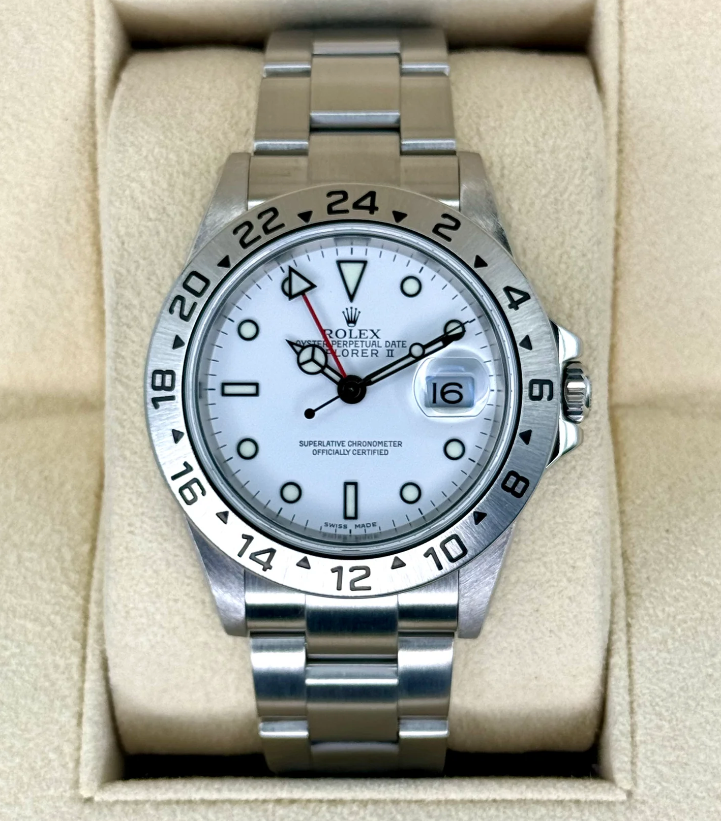 Explorer II Assembled (100) 40mm 16570 Stainless Steel Polar White Dial