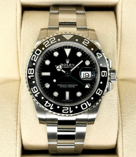 GMT-Master II Assembled (100) 40mm 116710LN Stainless Steel Black Dial