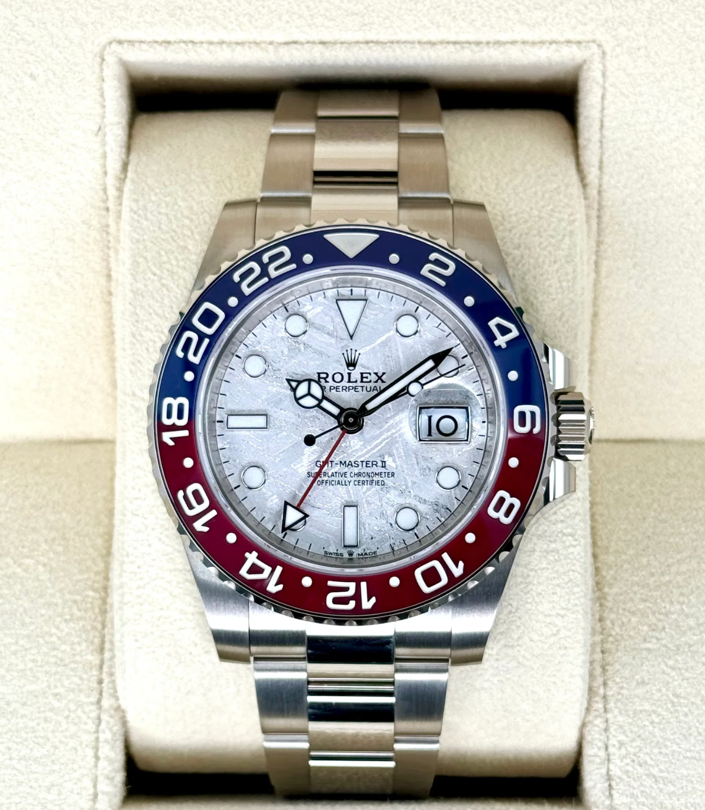 GMT-Master II Assembled (100) "Pepsi" 40mm 126619BLRO Color Meteorite Dial