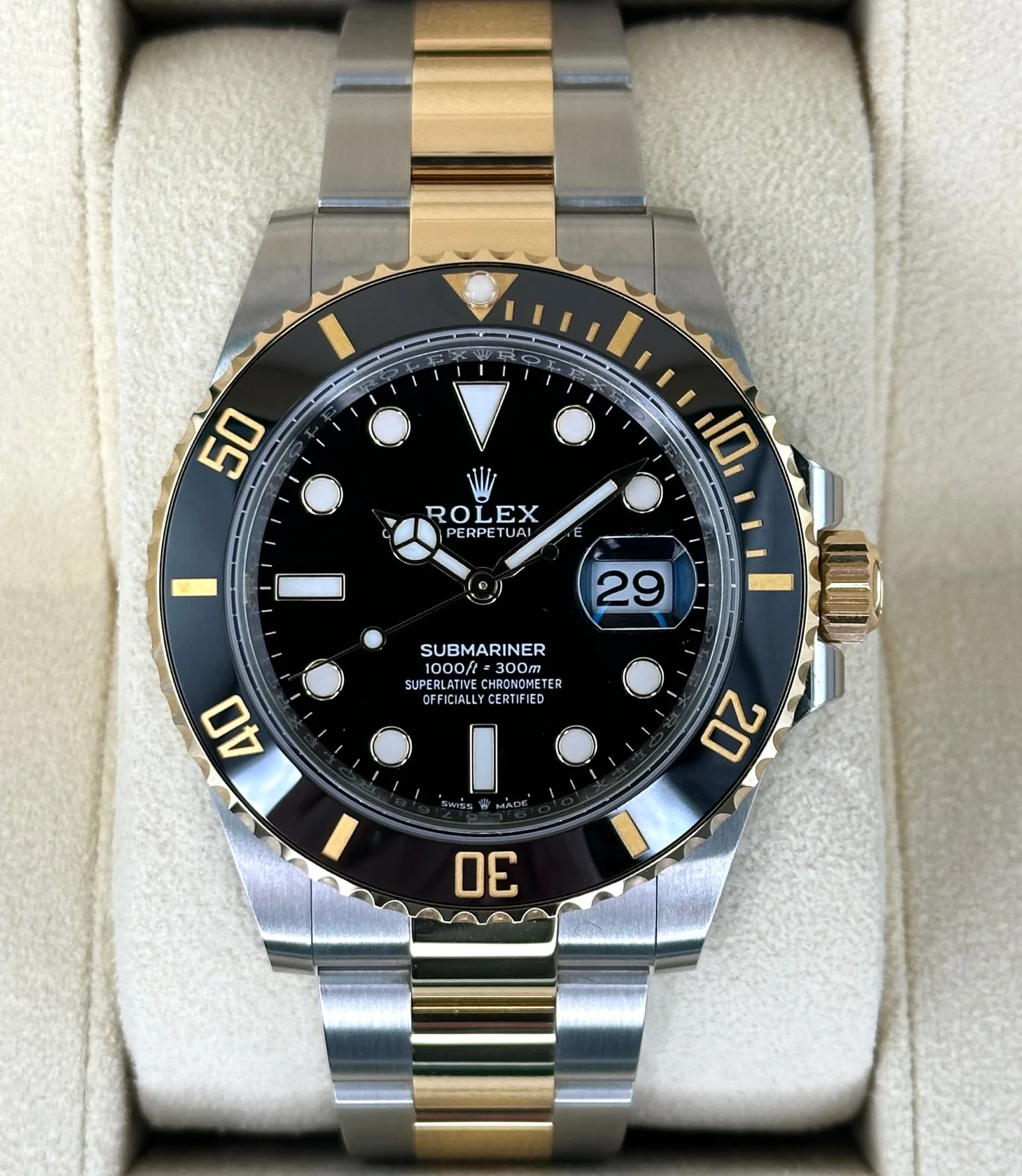 Submariner (100) 41mm 126613LN Two-Tone Black Dial Gold-plated steel