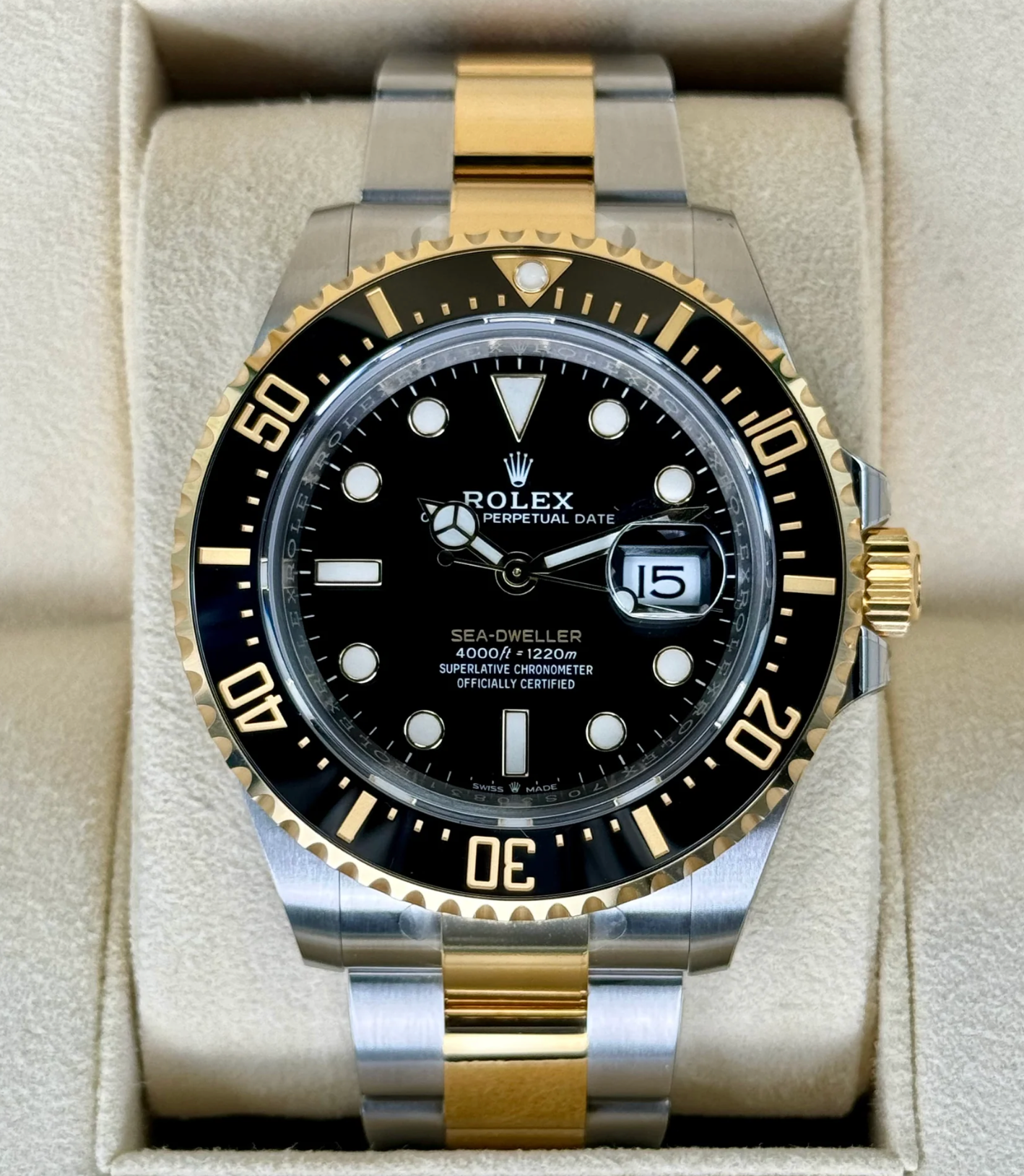 Sea-Dweller Assembled (100) 43mm 126603 Two-Tone Black Dial