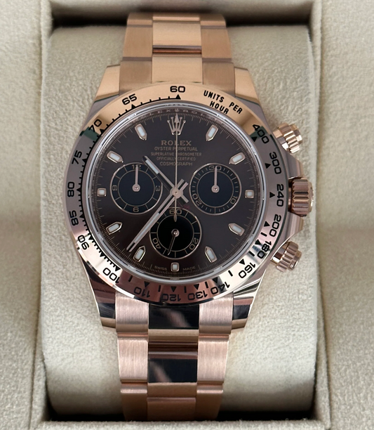 Daytona Assembled (100) NEW 2023 40mm 116505 Rose Gold Chocolate Dial