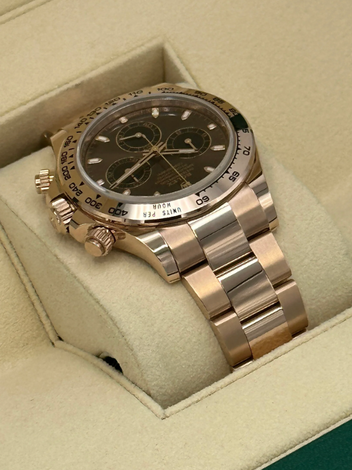 Daytona Assembled (100) NEW 2023 40mm 116505 Rose Gold Chocolate Dial