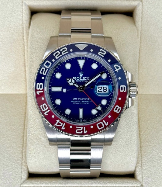 GMT-Master II Assembled (100) "Pepsi" Blue Dial  40mm 126710BLRO Oyster