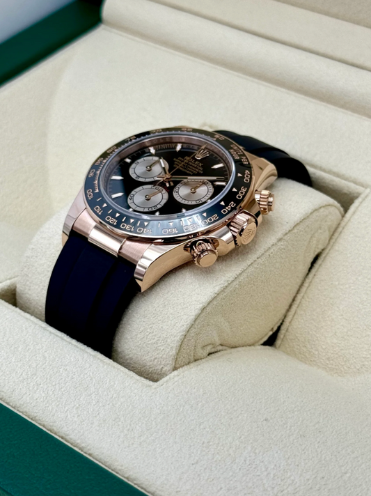 NOUVEAU 2024 Daytona Assemblé (100) 40mm 126500LN Cadran en acier plaqué or Oysterflex 