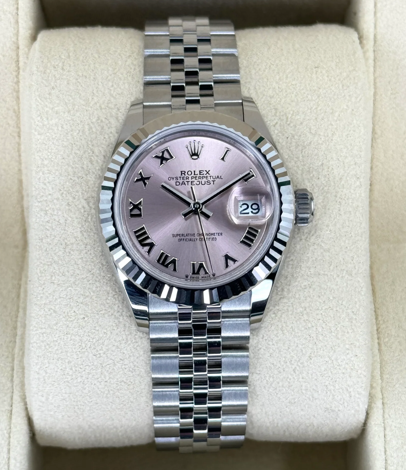 Datejust Assembled (80) NEW 2024 Lady Datejust 28mm 279174 Stainless Steel Jubilee Pink Dial