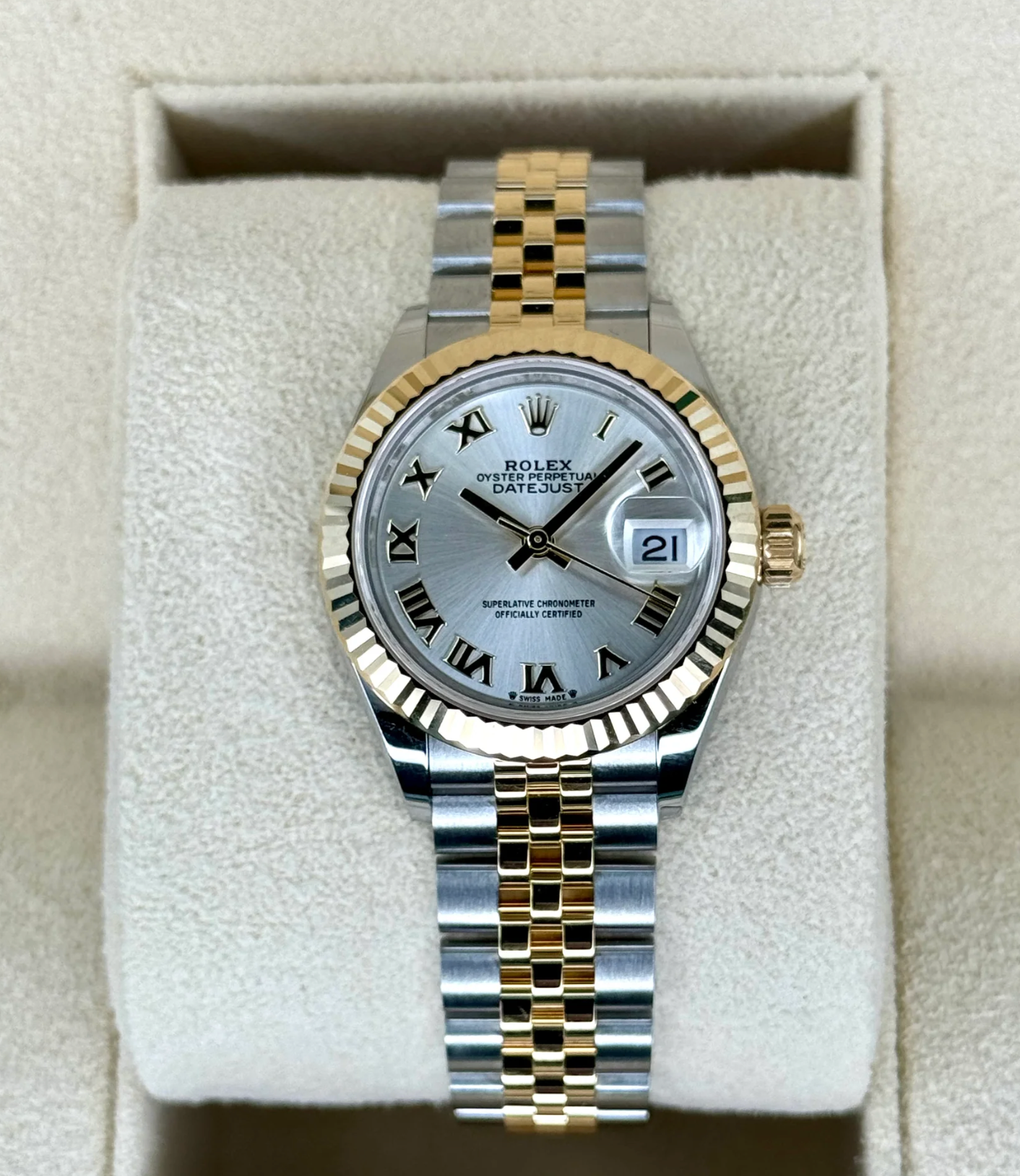 Datejust Assembled (80) NEW 2024 Lady Datejust 28mm 279173 Two-Tone Jubilee Silver Dial