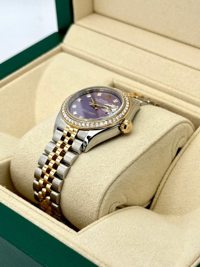 Datejust Assembled (80) 2018 Lady-Datejust 28mm 279383RBR Lavender Stripe Motif Diamond Dial