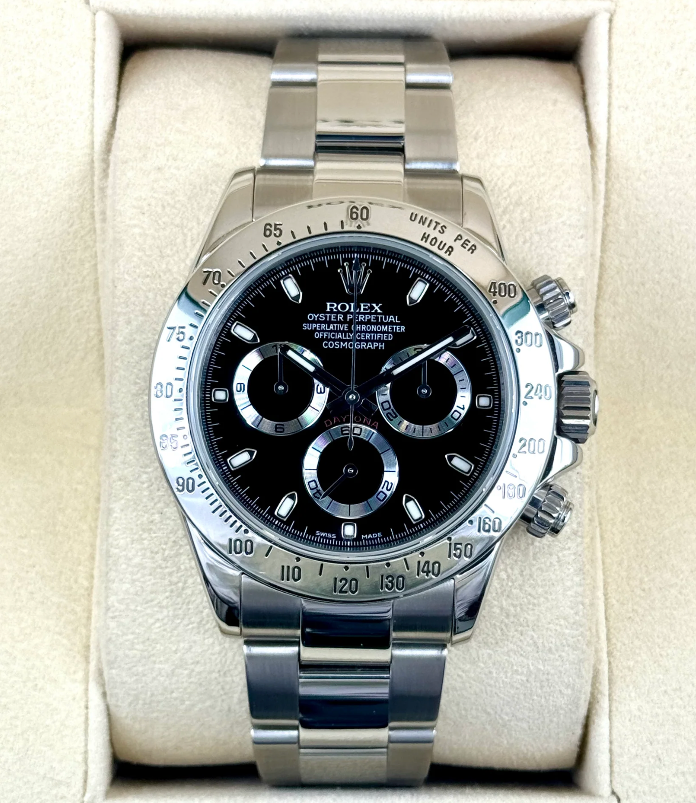 Daytona Assembled (100) 40mm 116520 Stainless Steel Black Dial