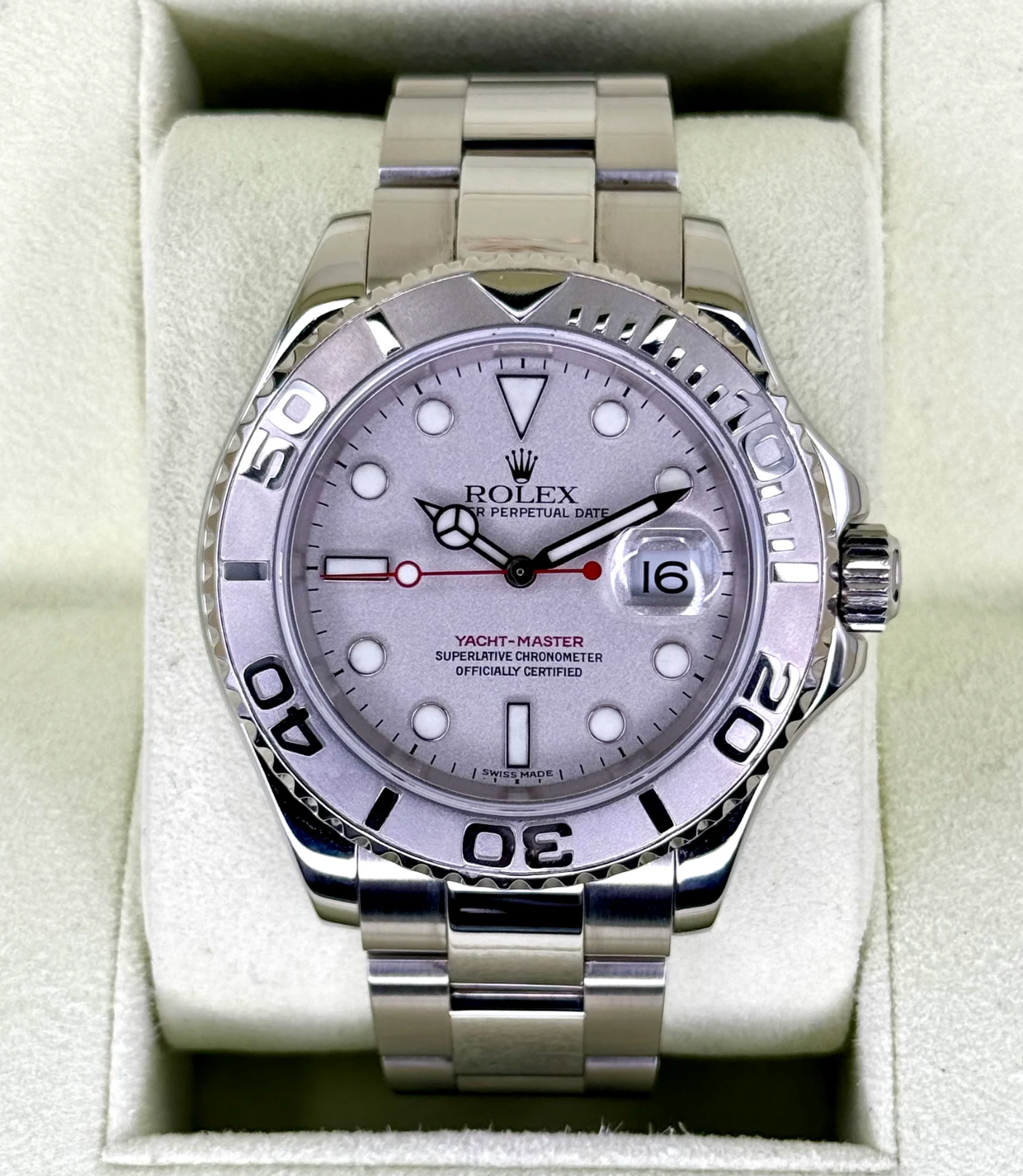 Yacht-Master Assembled (100) 40mm 16622 Platinum Bezel and Dial