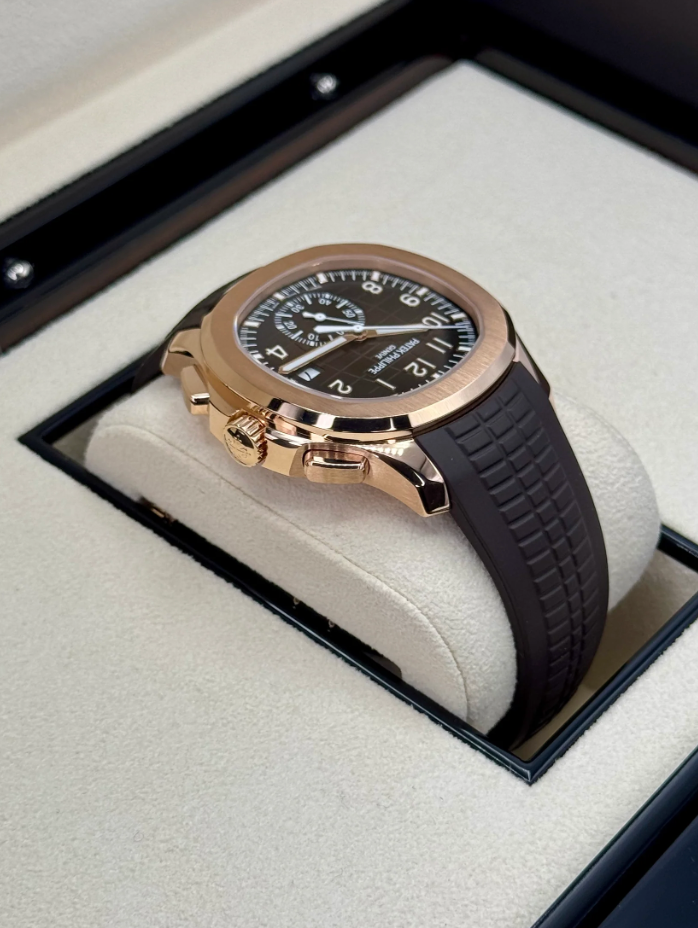 PP Assembled 90% 5968R Aquanaut Chronograph Rose Steel