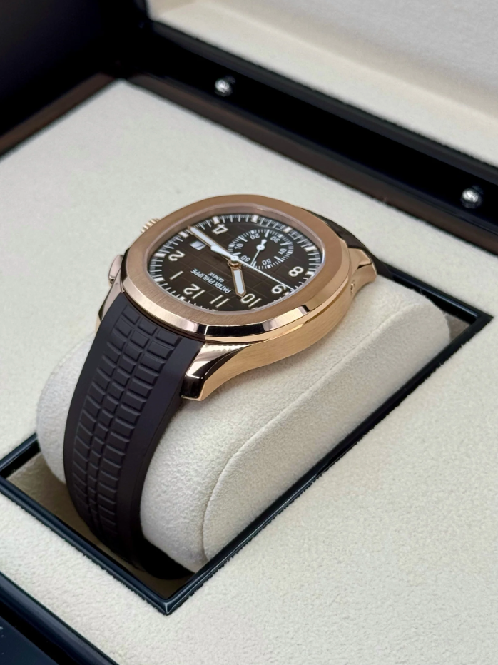 PP Assembled 90% 5968R Aquanaut Chronograph Rose Steel