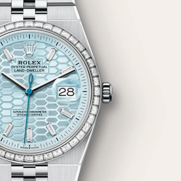 Land-Dweller 90% 36 mm steel and Diamond Moissanite