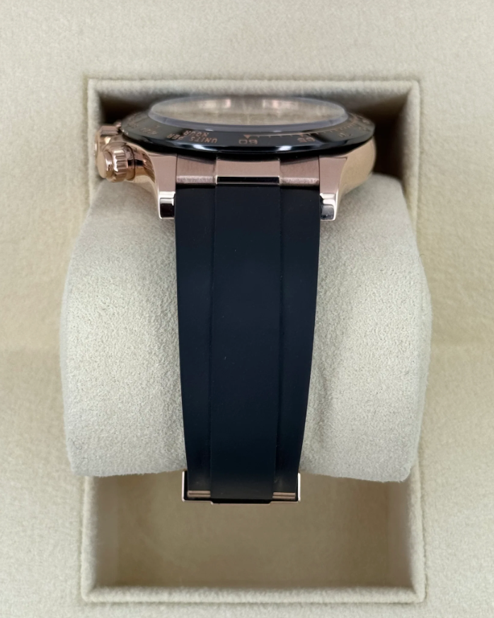 Daytona Assembled (100) 40mm 116515LN Rose Gold-plated Oysterflex Sundust Baguette Dial