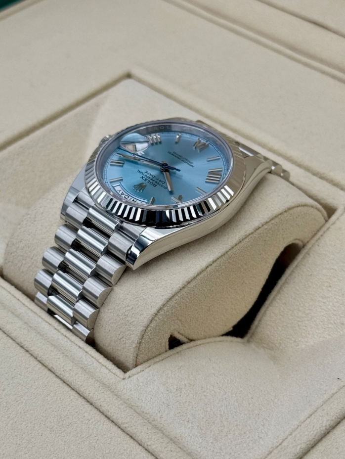 Day-Date Assembled 2025 Platinum 40mm 228236 Ice Blue Roman Dial