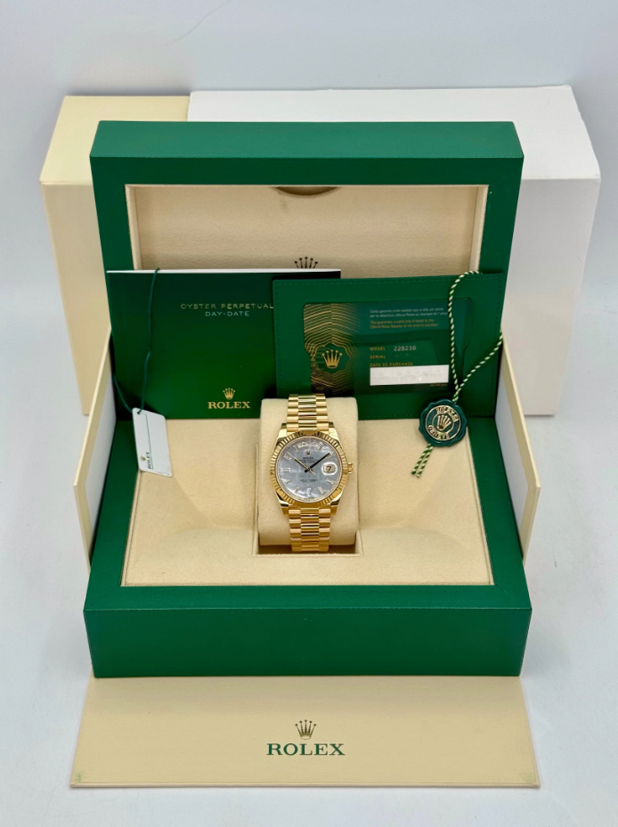 NEW 2025 Day-Date Assembled 40mm 228238 Mother Of Pearl Diamond Dial
