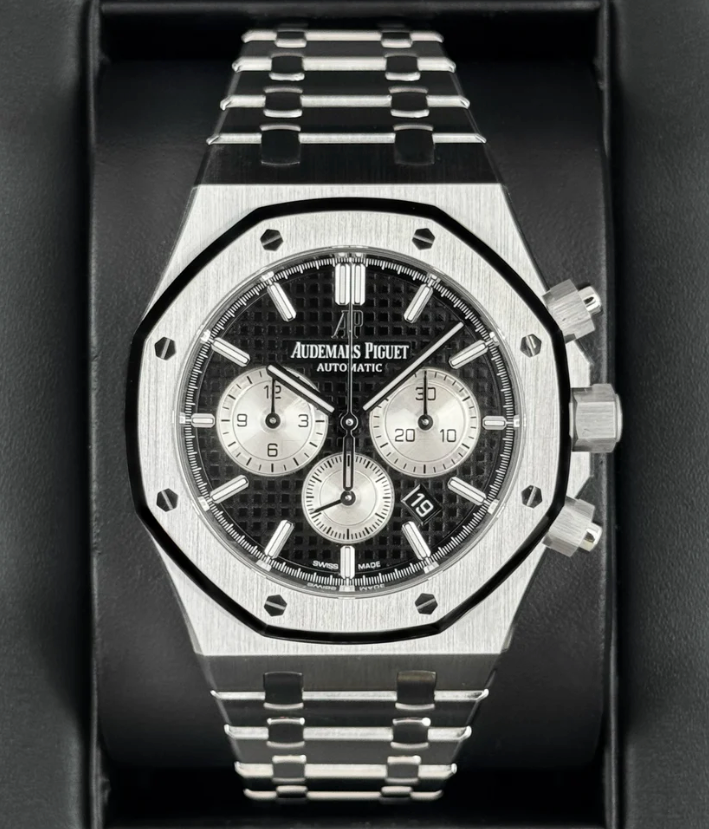 AP Assembled 100% Royal Oak Chronograph 41mm 26331ST Stainless Steel Black Dial