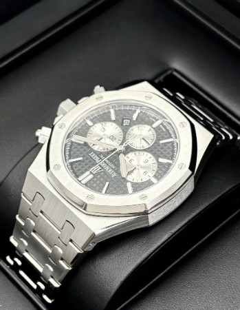 AP Assembled 100% Royal Oak Chronograph 41mm 26331ST Stainless Steel Black Dial