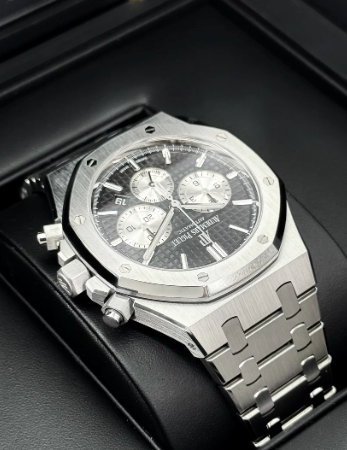 AP Assembled 100% Royal Oak Chronograph 41mm 26331ST Stainless Steel Black Dial