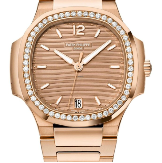 PP Assemblato 90% 7118 1200r-010 35,2mm Donna Marrone Dorato Opalino Diamante Rosa Placcato Oro