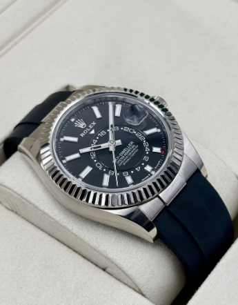Sky-Dweller Samlet 42mm 336934 Oysterflex Sort Skive