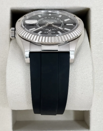 Sky-Dweller Samlet 42mm 336934 Oysterflex Sort Skive