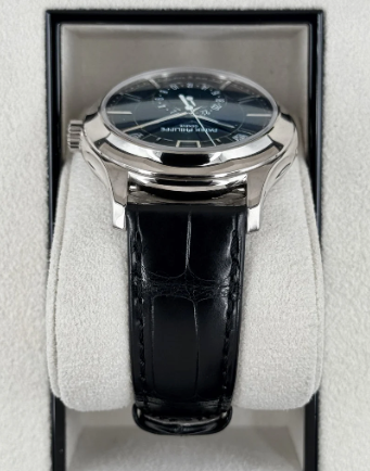 PP Annual Calander 40mm 5205G White Gold Blue Dial (Deployant Buckle)