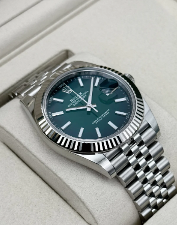 NY 2026 Datejust Samlet (100) 41mm 126334 Rustfrit Stål Jubilee Grøn Ombre Skive
