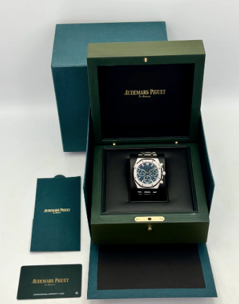 NY 2026 AP Samlet 100% Royal Oak Chronograph 41mm 26240ST Blå Skive